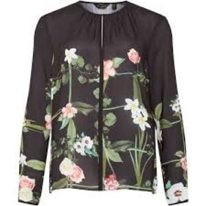 Ted Baker Floral Long Sleeve Blouse
